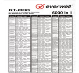 CONTROL UNIVERSAL P/MINI SPLIT 6000 CODES- COWPLANDT