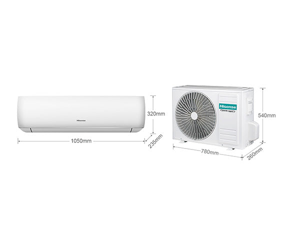 AIRE ACONDICIONADO HISENSE SPLIT PARED 18K BTU INVERTER SEER 17