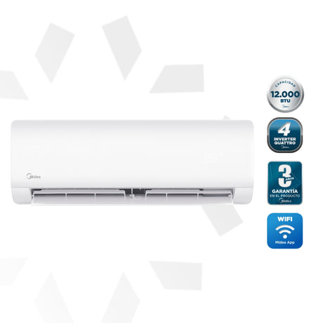 AIRE ACONDICIONADO MIDEA XTREME SPLIT DE PARED INVERTER 12K BTU SEER 21