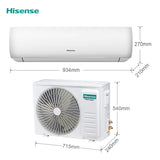 AIRE ACONDICIONADO HISENSE SPLIT PARED 12K BTU INVERTER SEER 17