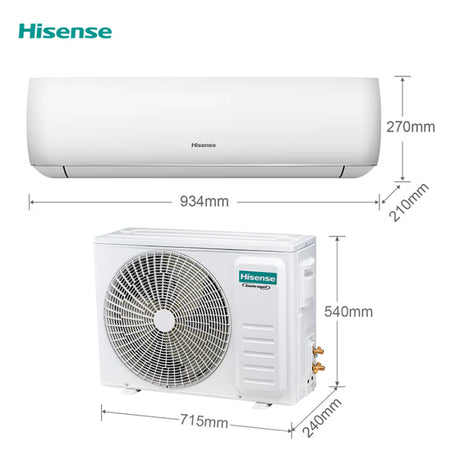 AIRE ACONDICIONADO HISENSE SPLIT PARED 12K BTU INVERTER SEER 17