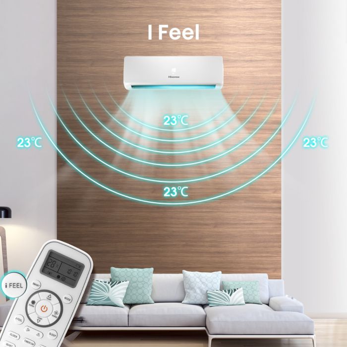 AIRE ACONDICIONADO HISENSE SPLIT PARED 18K BTU INVERTER SEER 17